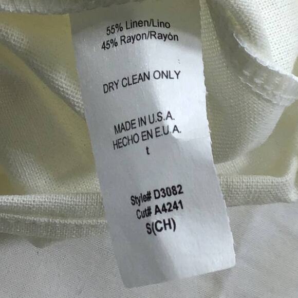 2HEARTS SZ S Off White Square Neck Pullover Ruffle Sleeve Babydoll Dress NWT 0B4 - Picture 8 of 8